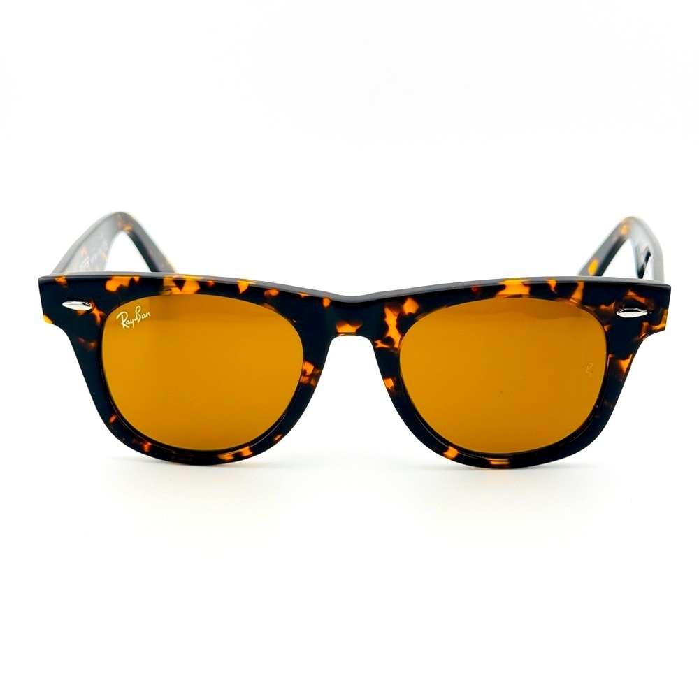 Ray-Ban Sunglasses RB2140 Wayfarer Classic Tortoise Frame Brown Lenses 50mm New! - Picture 7 of 13